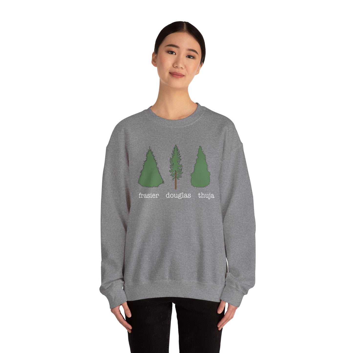 Frasier Douglas Thuja FDT Pine Tree Eco-Friendly Tree Sweatshirt, Unisex Crewneck, Nature Lover Gift, Casual Outfit, Gift for Him or Her