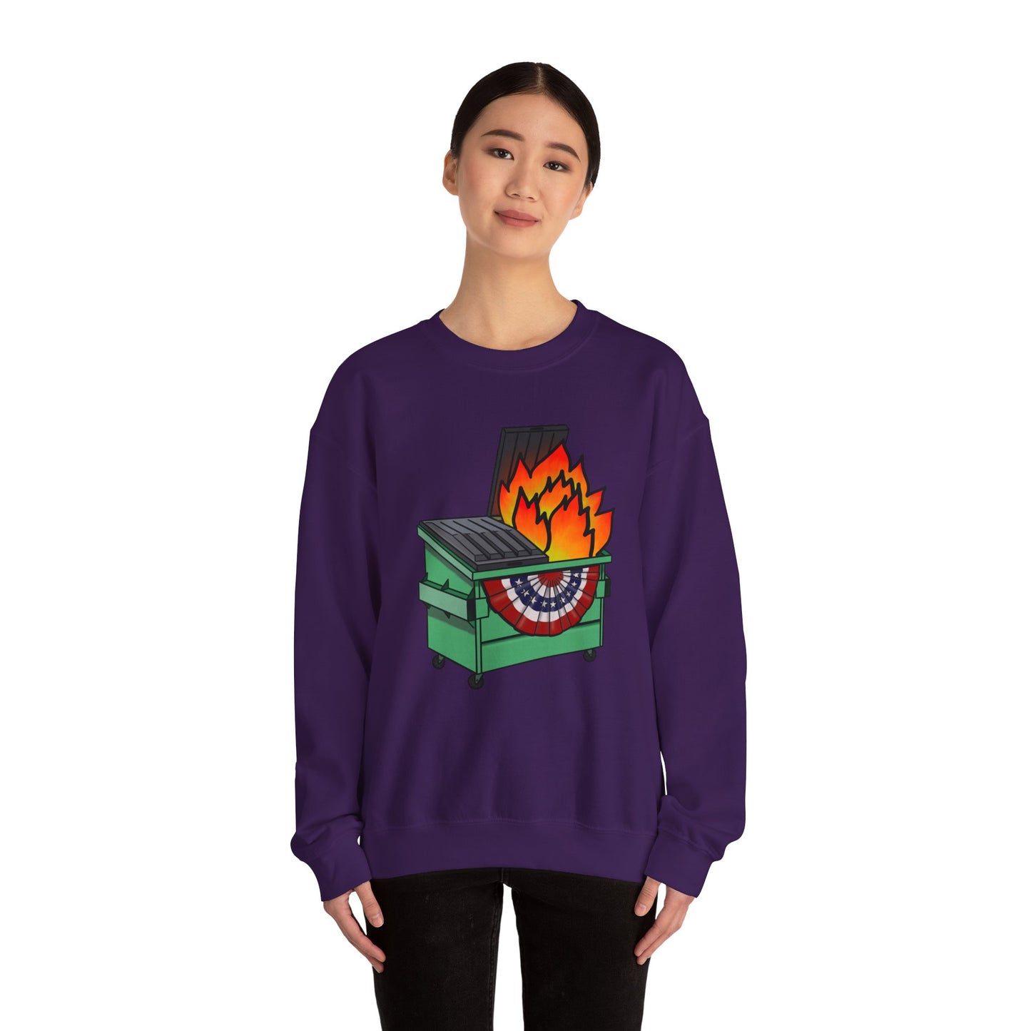 American Dumpster Fire Unisex Heavy Blend™ Crewneck Sweatshirt