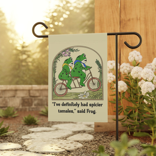 Frog and Frog Whimsical Garden Banner, Portland Frog Decor for Outdoor, Frog Toad Charming Patio Flag, Garden Party, Fun Home & Garden Gift