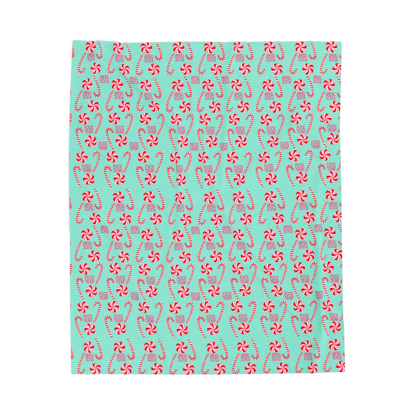 Slightly Subtle Peppermint Velveteen Plush Blanket