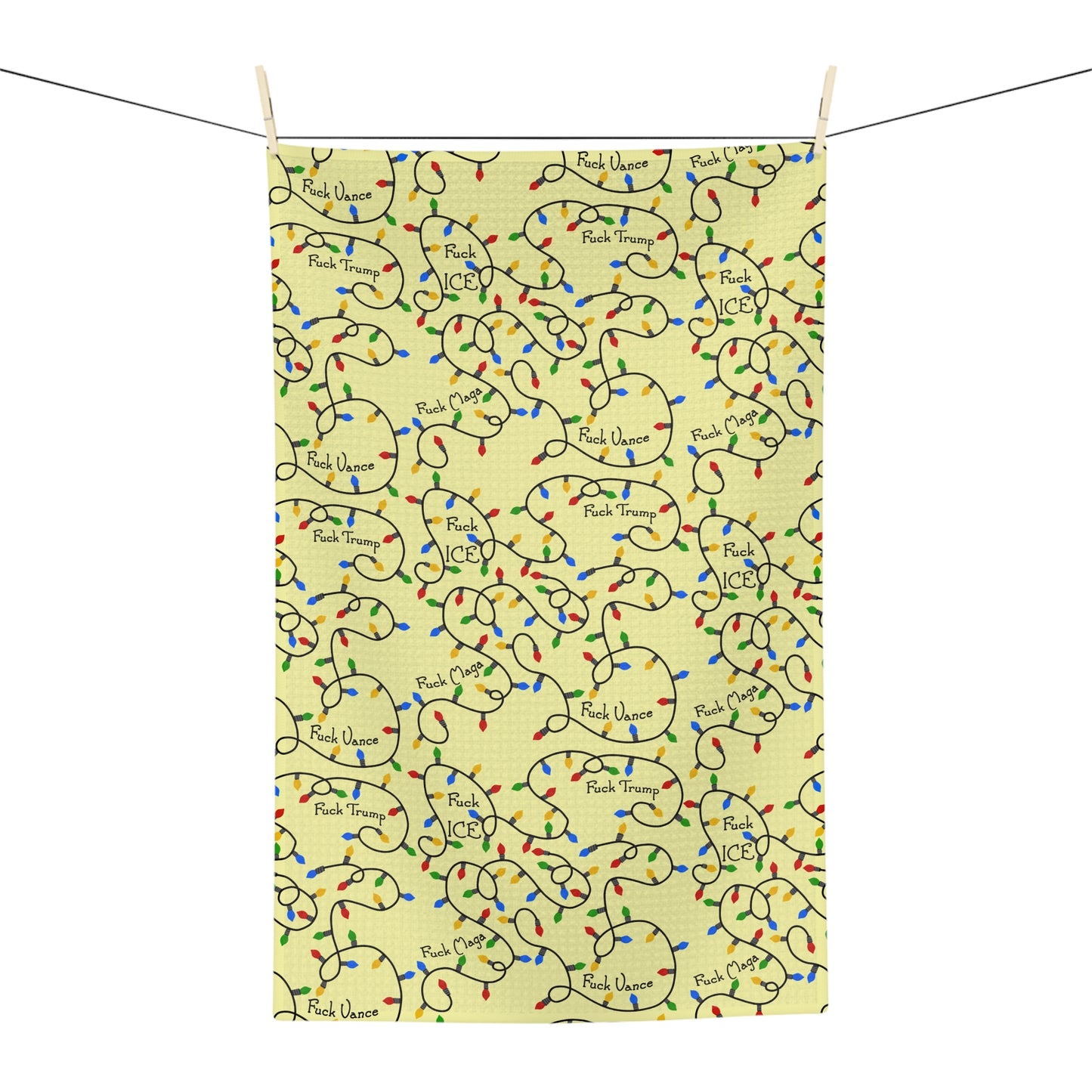 Holiday Lights Tea Towel FDT Patterned Kitchen Towel