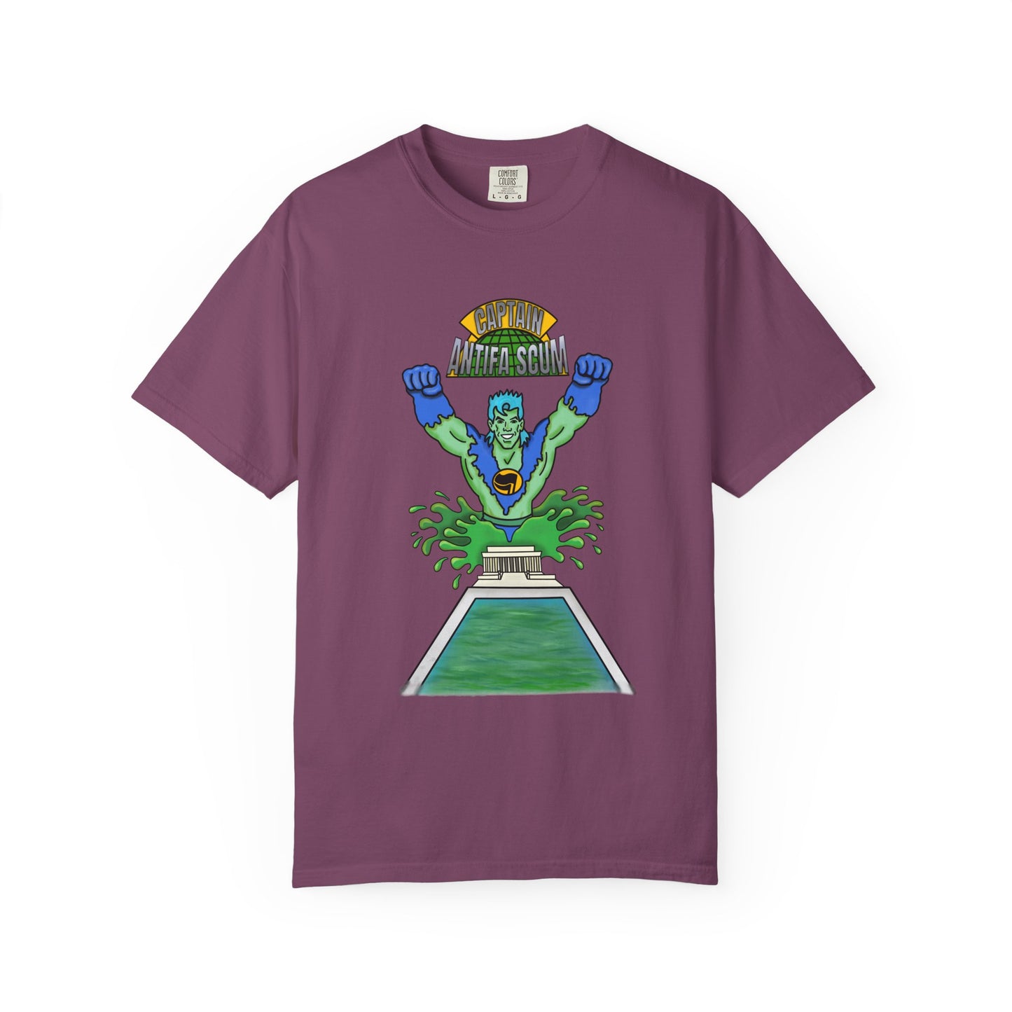 Captain Antifa Scum Reflecting Pool Algae Shirt