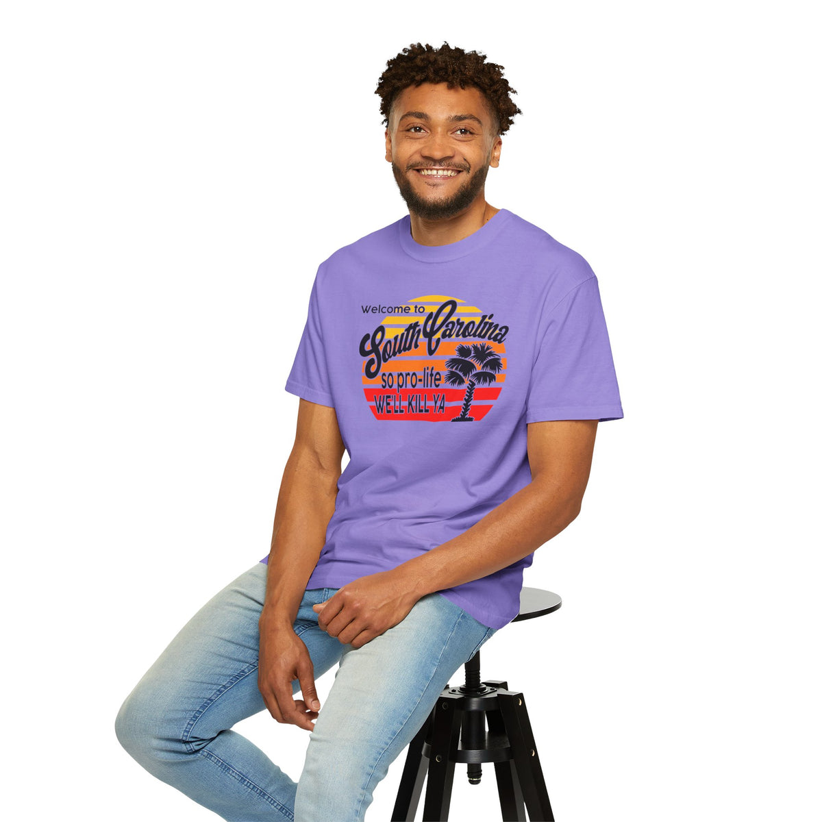 South Carolina Political Dark Humor Abortion Sunset T-Shirt Welcome to South Carolina Graphic Tee
