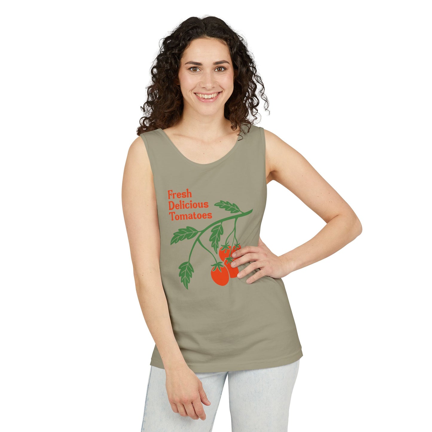 Fresh Delicious Tomatoes Tank Top | Cherry Tomato Illustration, Garden Produce Tee