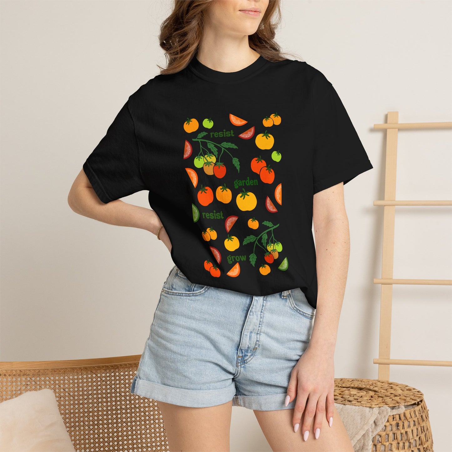 Resist Garden Grow T-shirt | Tomato Garden Illustration