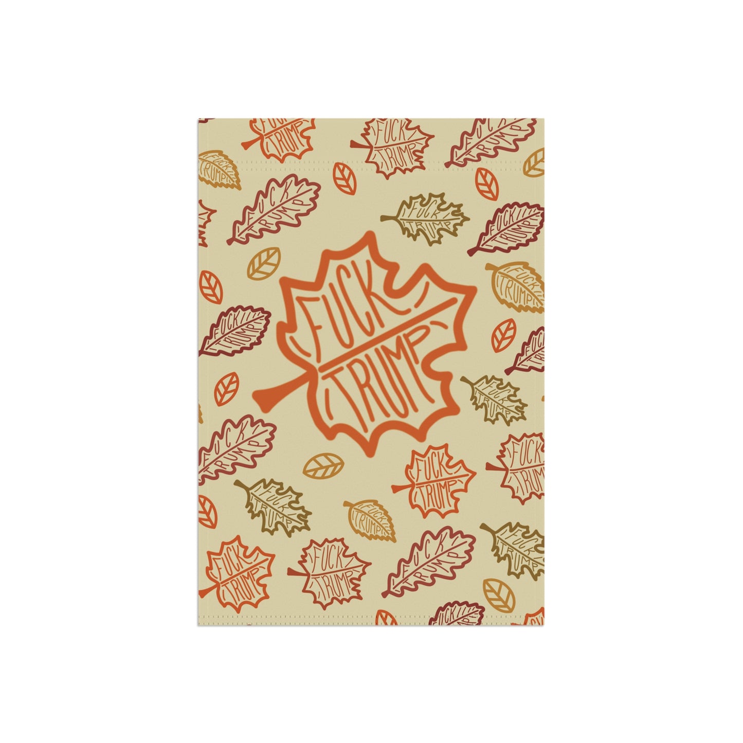 Slightly Subtle Large Leaf Autumn Fall Garden Banner, Hidden Message FDT Yard Decor, Autumn Harvest Flag, Floral Sign, Political Statement