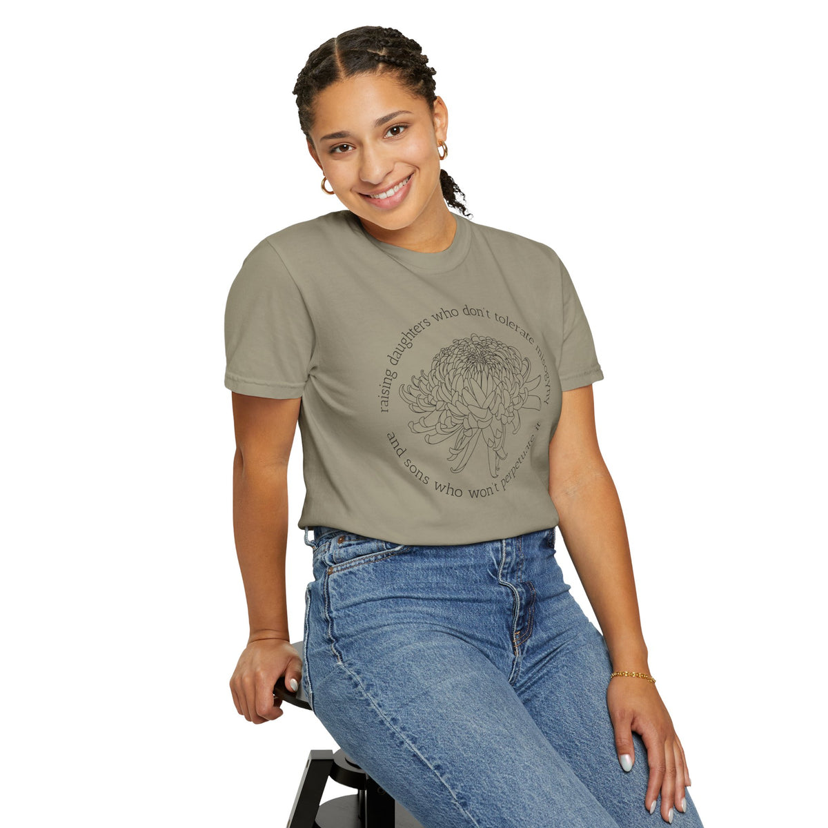 Floral Raising Daughters and Sons T-Shirt Botanical Line Art