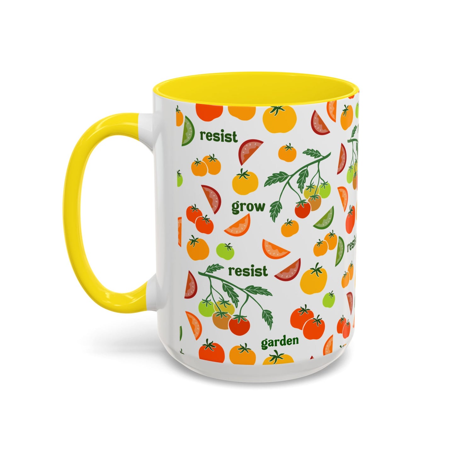 Resist Grow Garden tomatoes coffee mug | Accent Mug 11oz 15oz