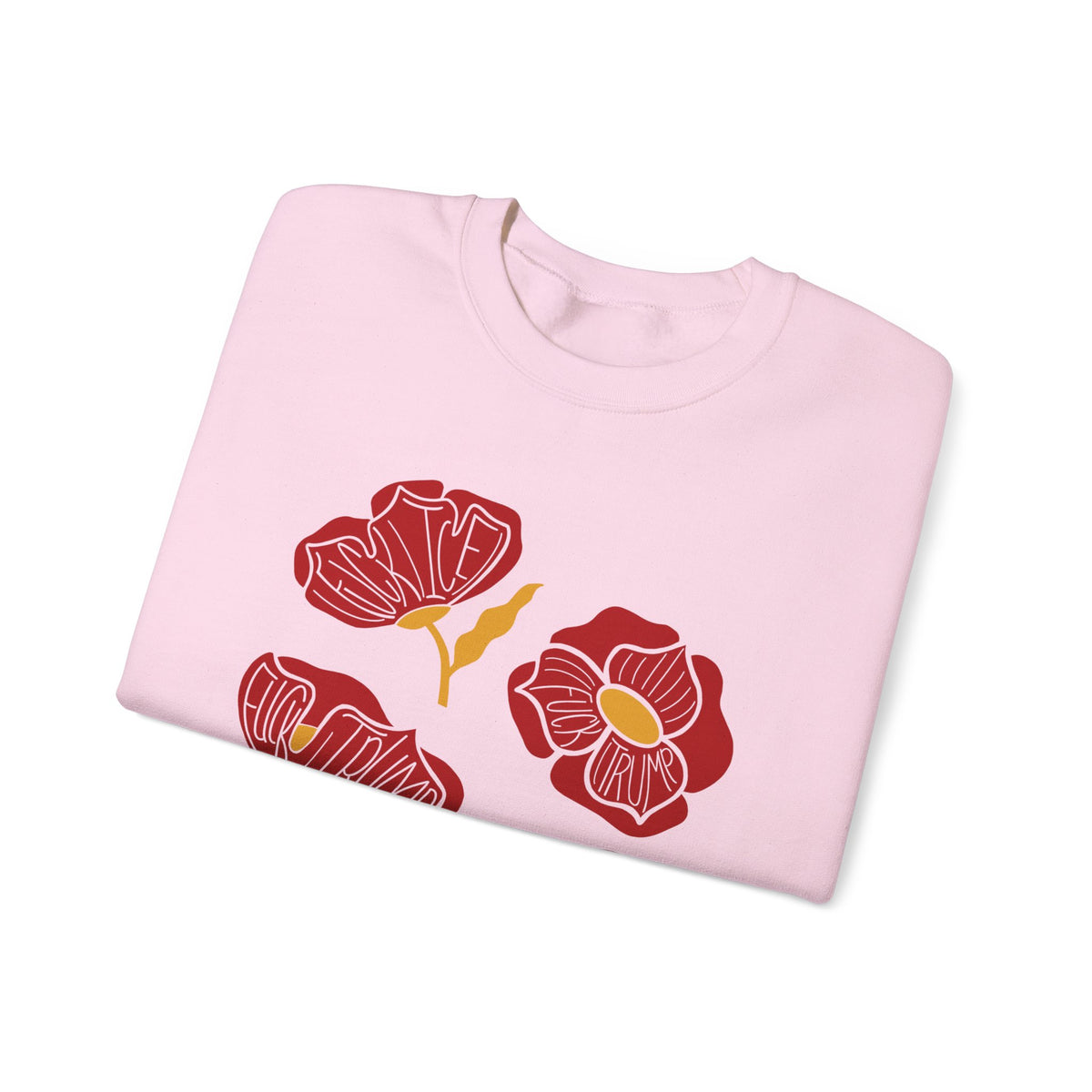 Slightly Subtle Red Poppy Floral Illustration Sweatshirt | Hand-Drawn Blooms, Minimal Botanical FDT