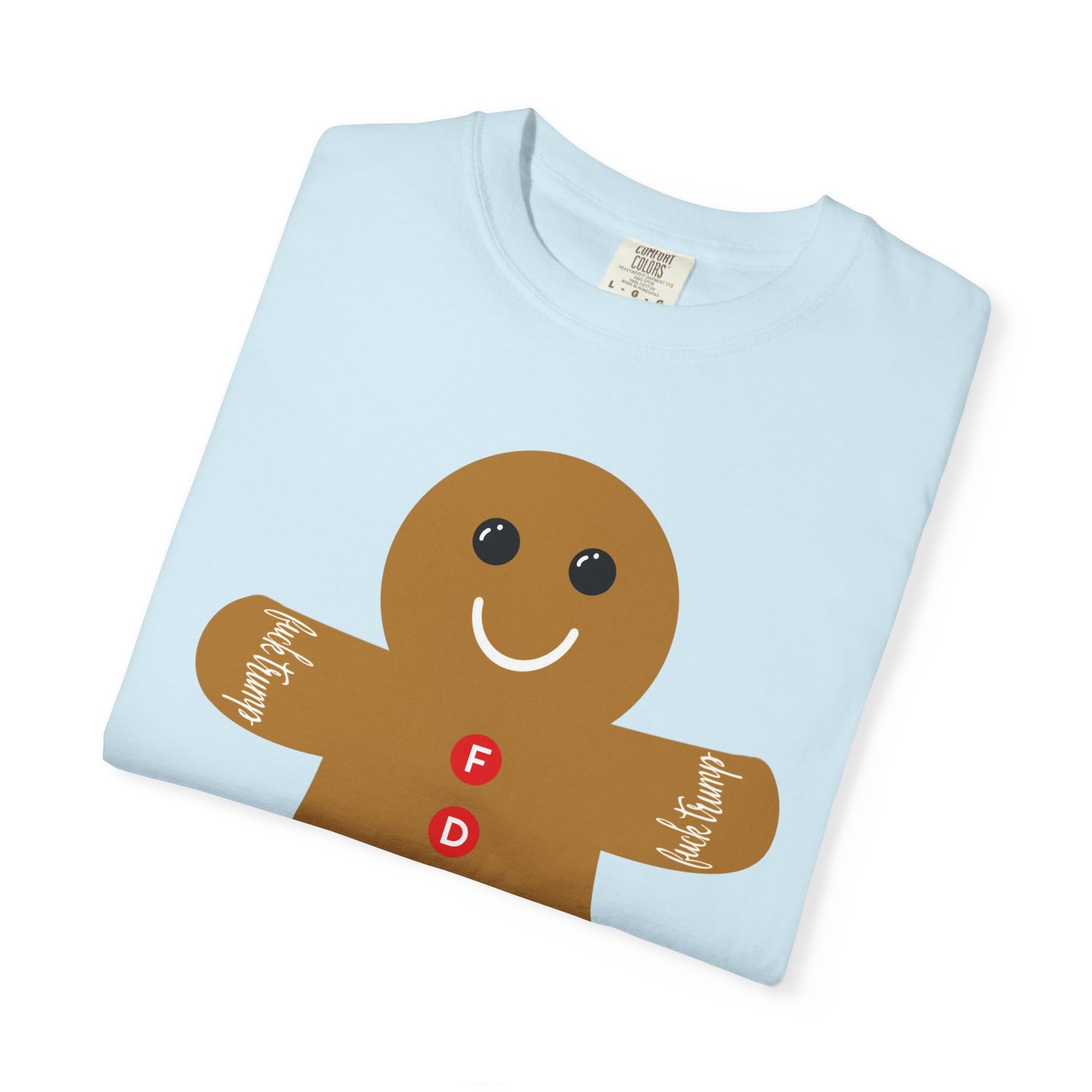 Slightly Subtle Gingerbread Man T-Shirt - FDT Comfort Colors Festive Holiday Tee for Christmas, Winter Celebration, Family Gathering Gift