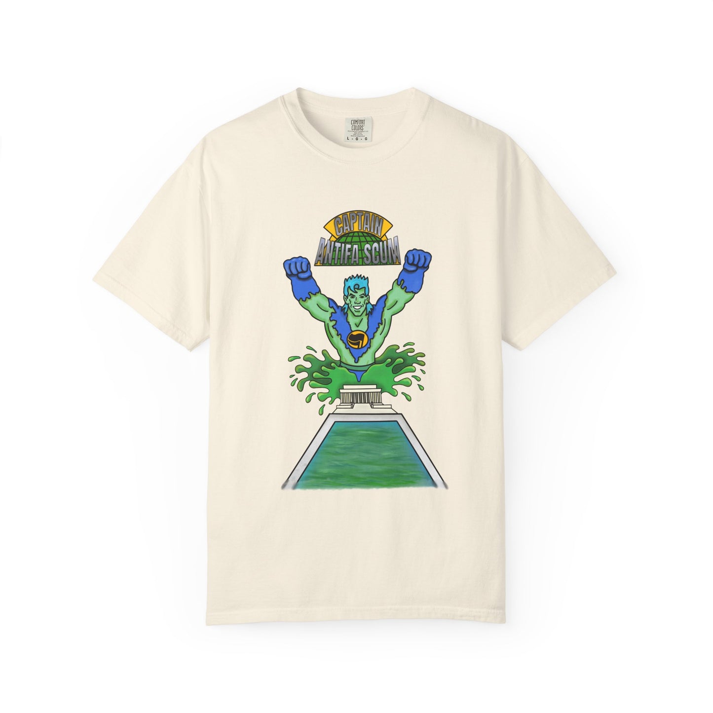 Captain Antifa Scum Reflecting Pool Algae Shirt