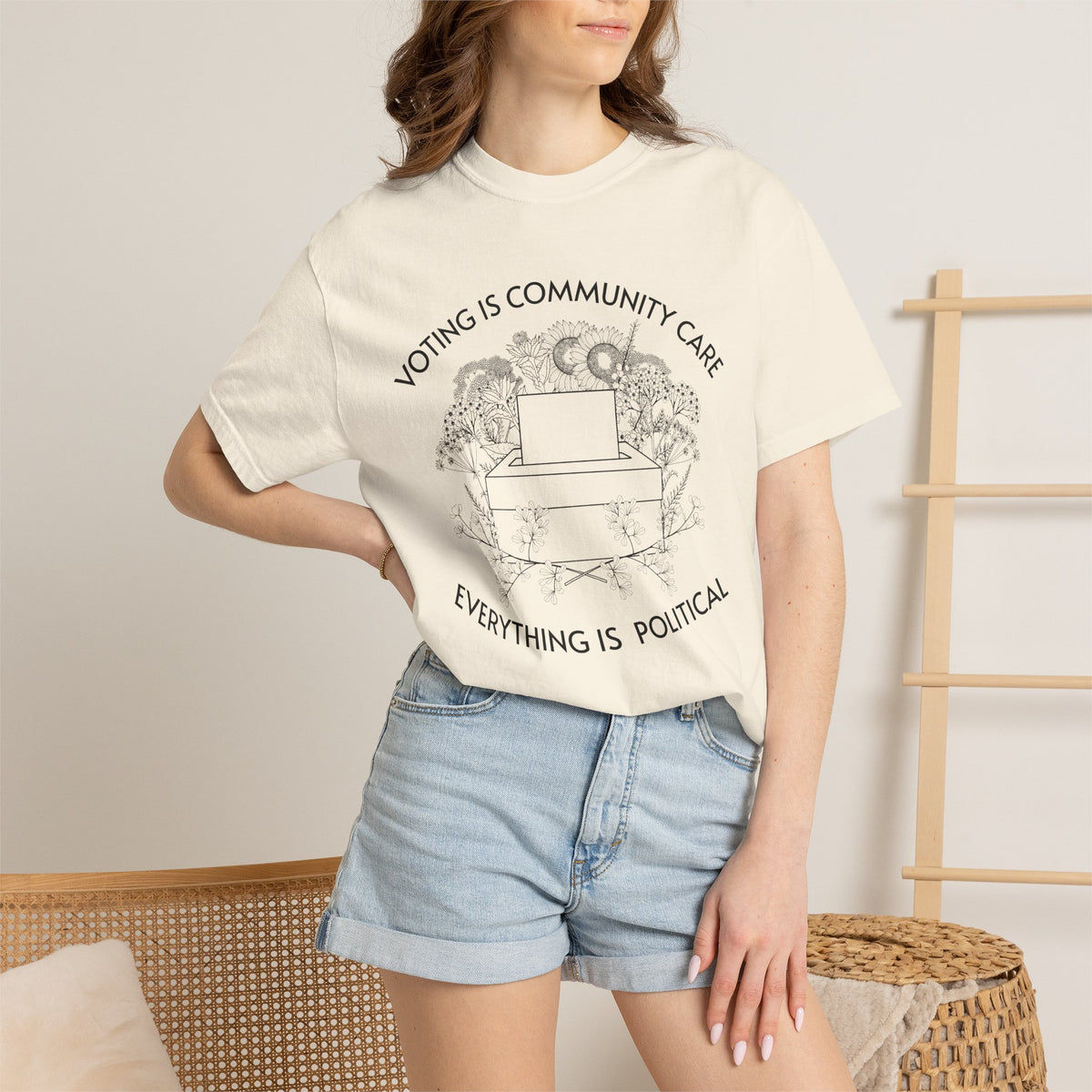 Voting Is Community Care T-Shirt Everything Is Political Vote Graphic Tee