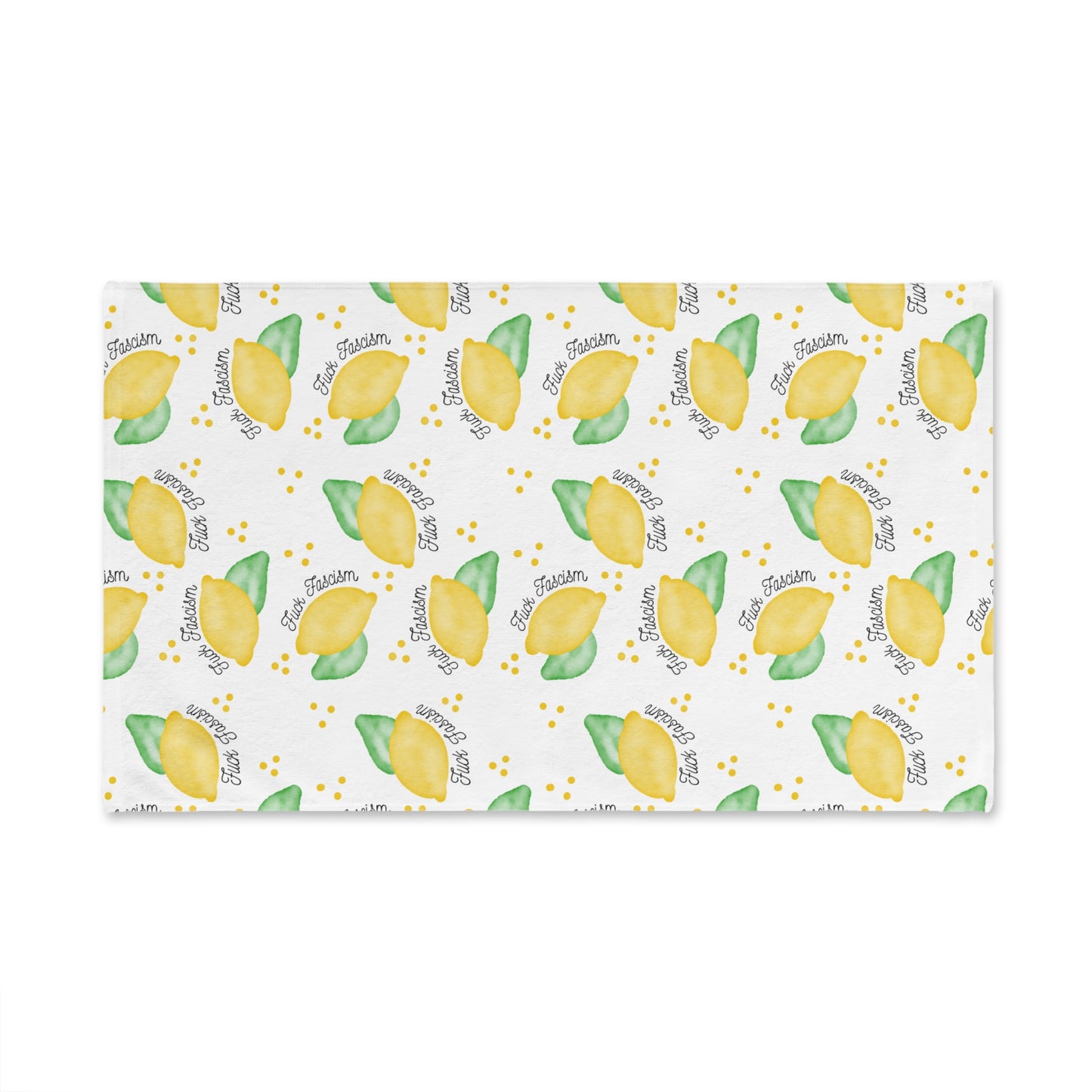 Slightly Subtle Lemon Pattern Hand Towel | Citrus Kitchen Tea Towel