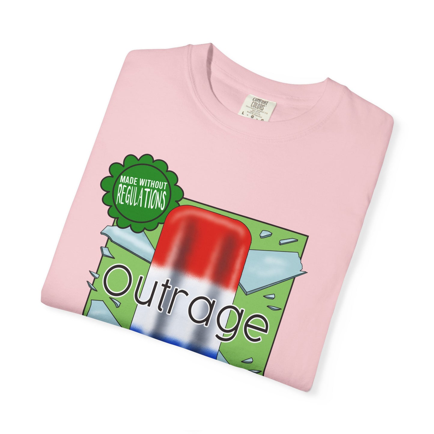 Outrage Glass Popsicle Graphic T-Shirt Patriot Pop Art Tee