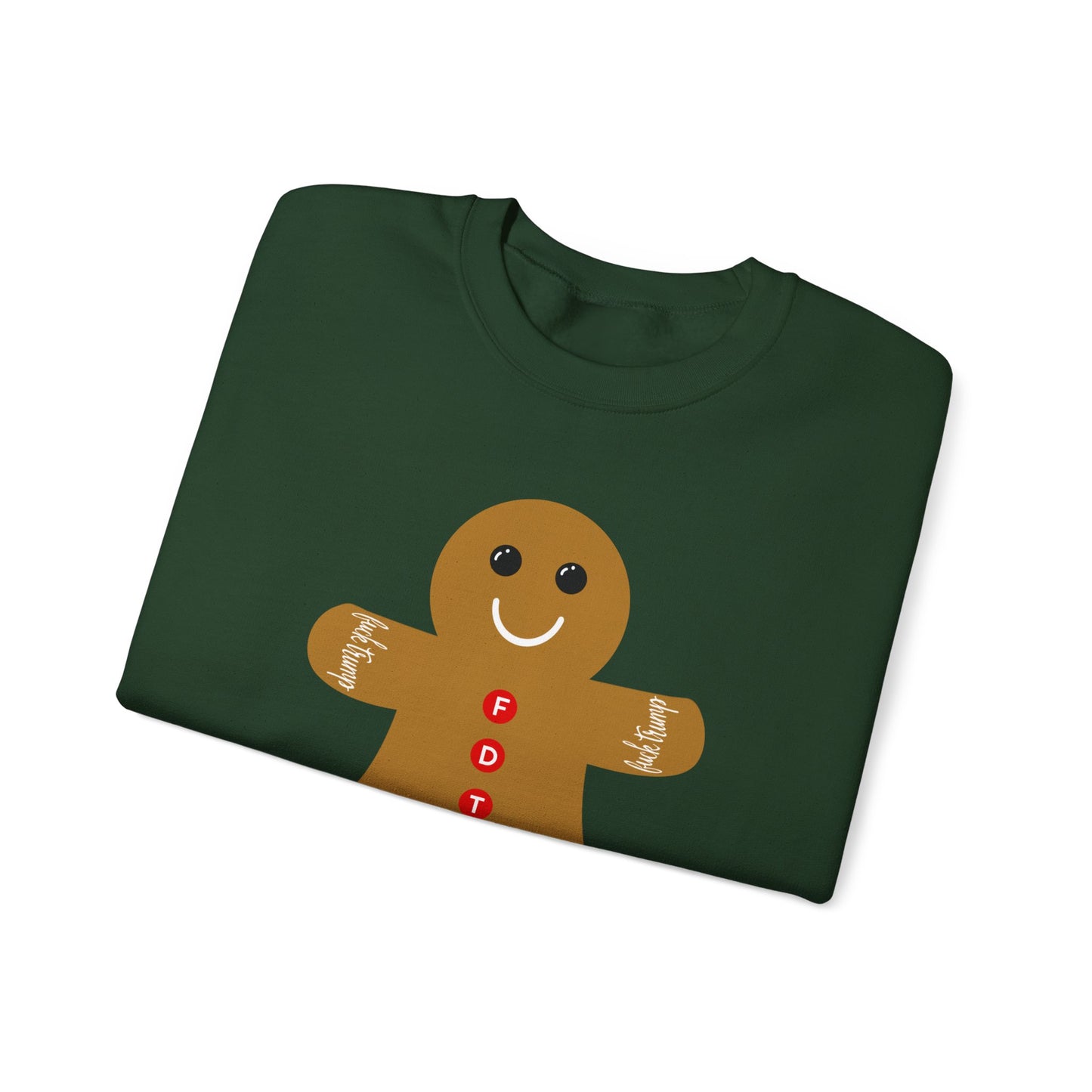 Slightly Subtle Gingerbread Man Crewneck Sweatshirt, FDT Cozy Christmas Gift, Holiday Sweater, Festive Apparel, Winter Wardrobe