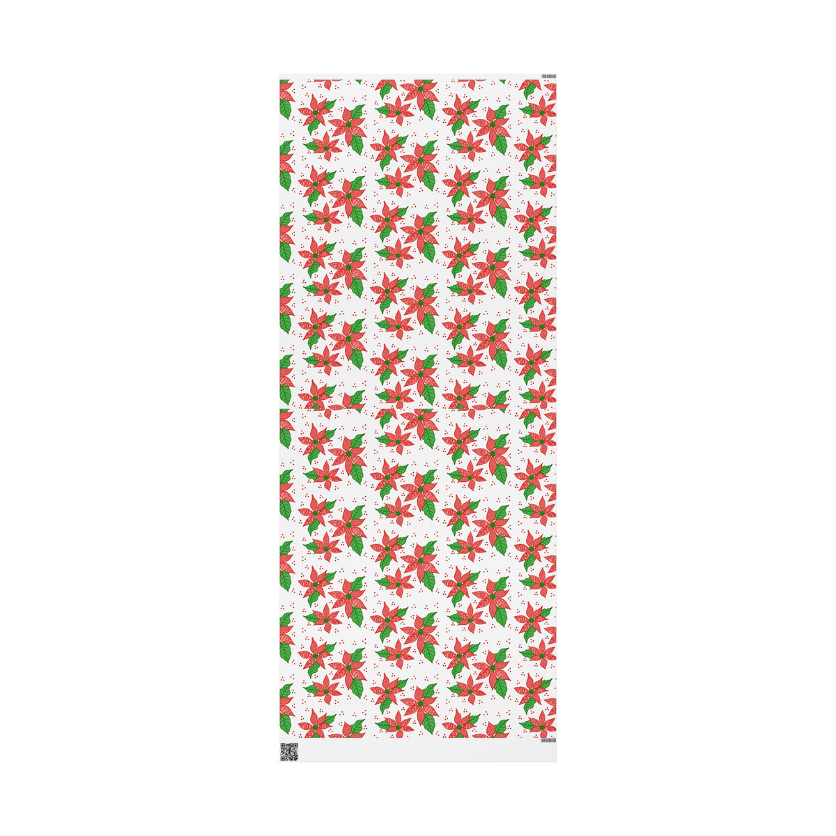 Poinsettia Pattern Wrapping Paper | Christmas Floral Holiday Wrap