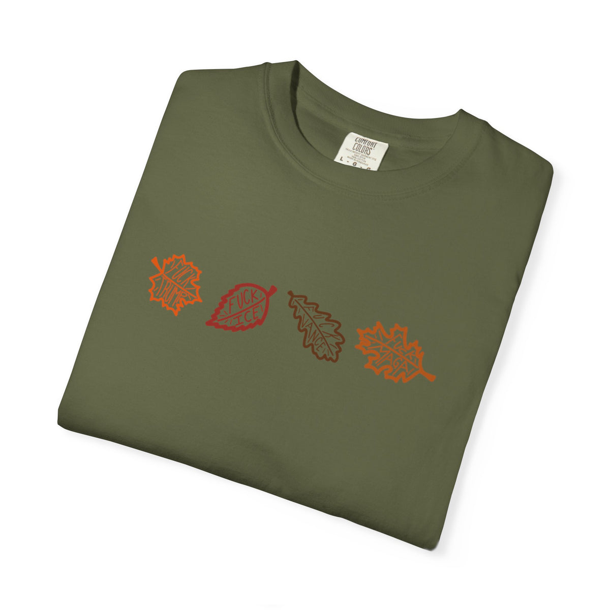 Autumn Leaves T-Shirt FDT Minimal Fall Foliage Graphic Tee
