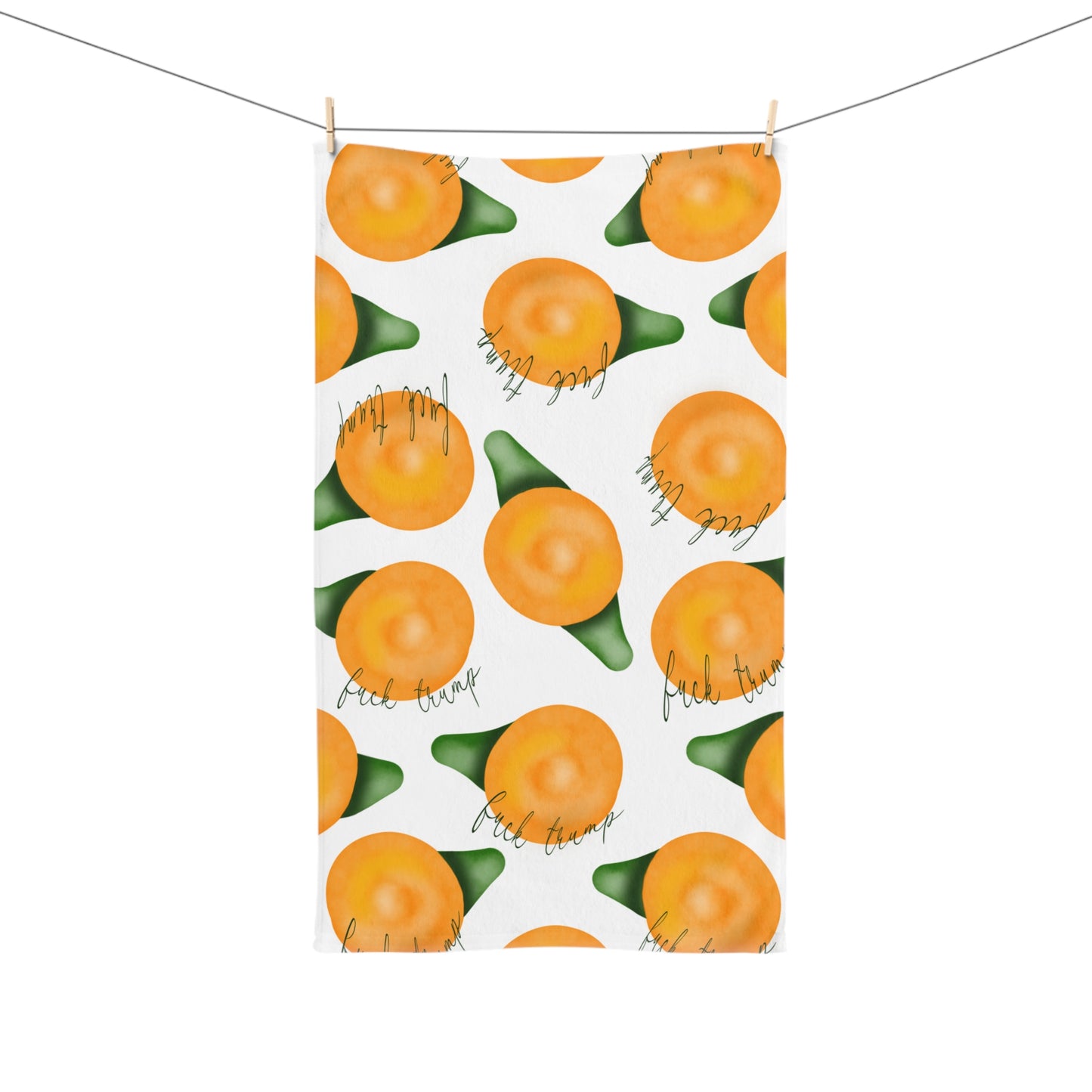 When Life Gives You Trump Oranges Hand Towel Slightly Subtle
