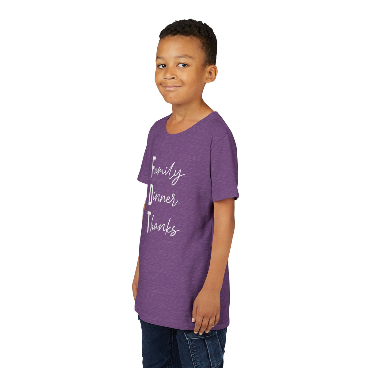 Youth Family Dinner Thanks Thanksgiving Tee FDT kids shirt