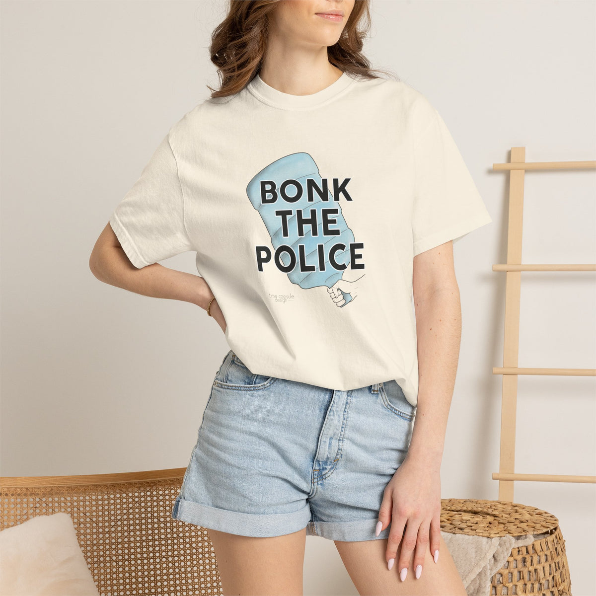 Graphic T-Shirt "Bonk the Police" Funny Meme Tee