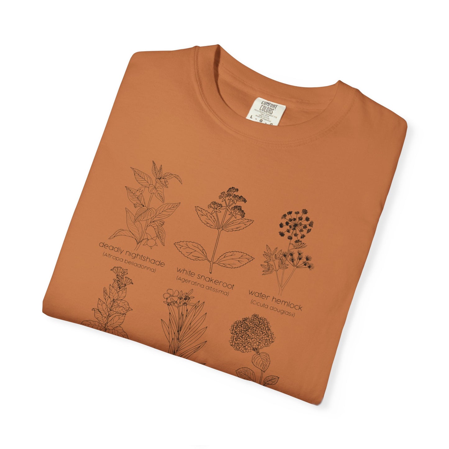 Deadly Nightshade Botanical Illustration T-Shirt | Vintage Plant Sketches, Floral Chart