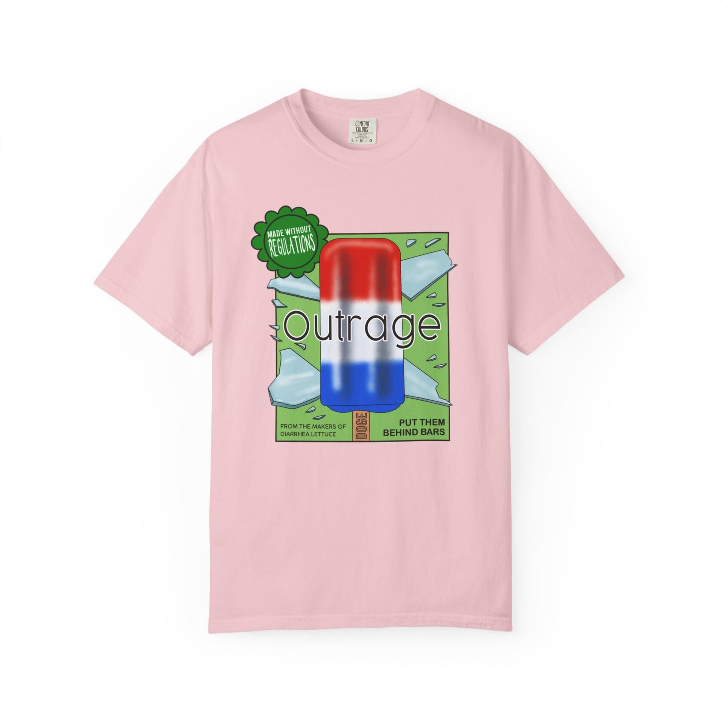 Outrage Glass Popsicle Graphic T-Shirt Patriot Pop Art Tee