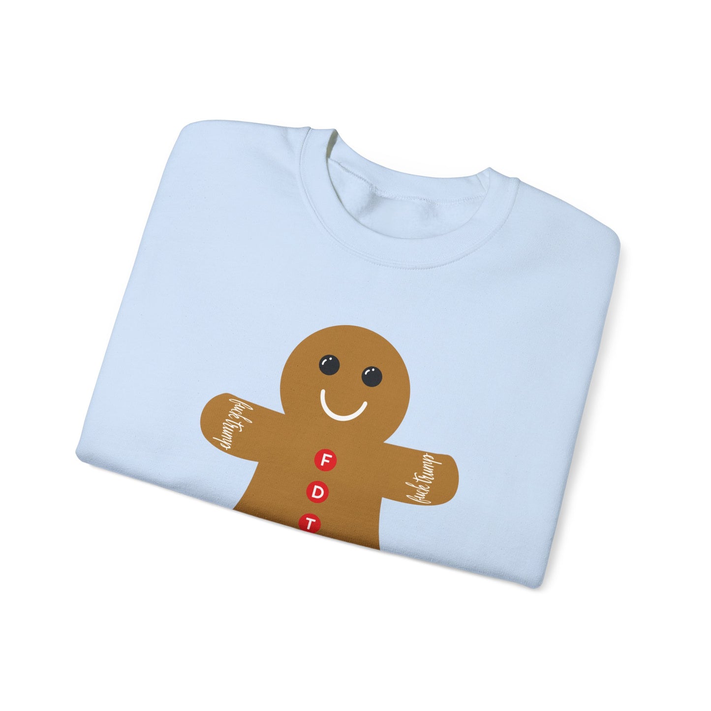 Slightly Subtle Gingerbread Man Crewneck Sweatshirt, FDT Cozy Christmas Gift, Holiday Sweater, Festive Apparel, Winter Wardrobe