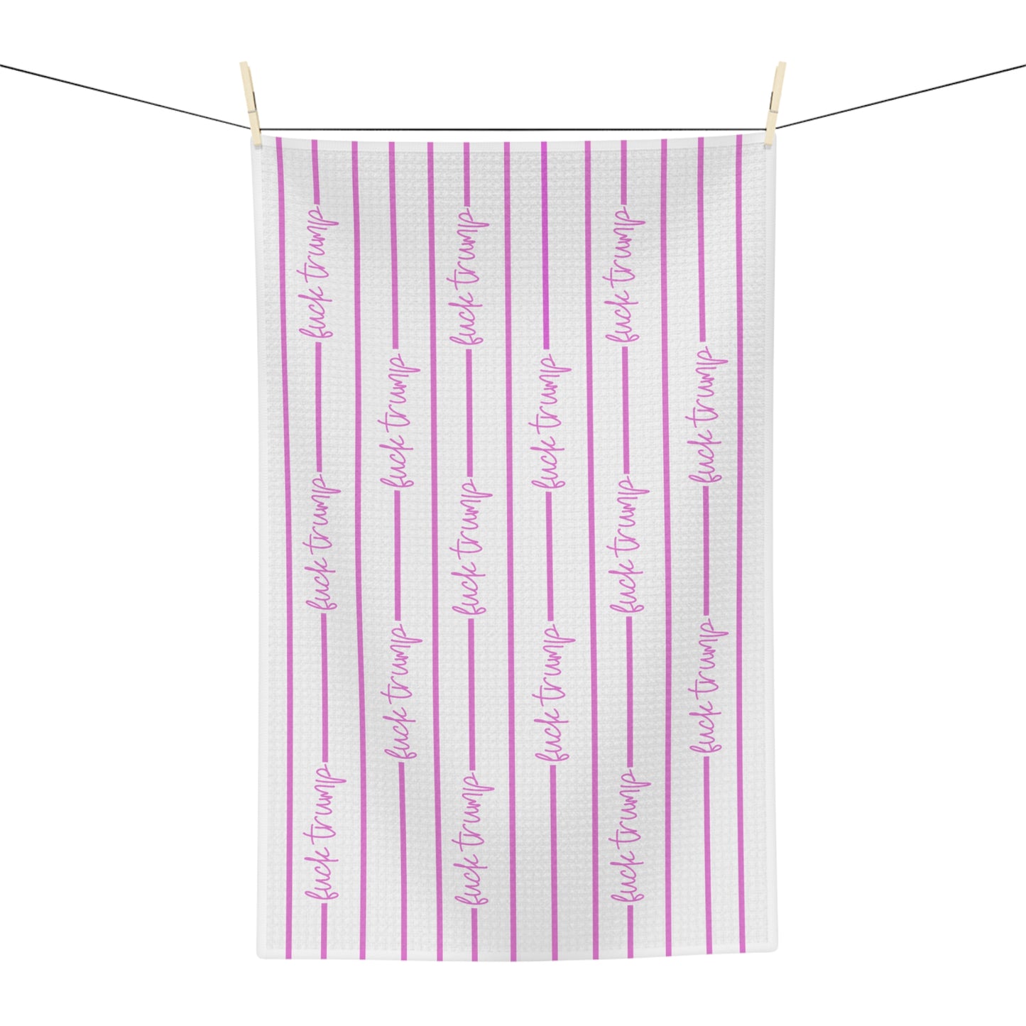 Slightly Subtle pink striped script pattern Microfiber Tea Towel | kitchen linen, hand towel