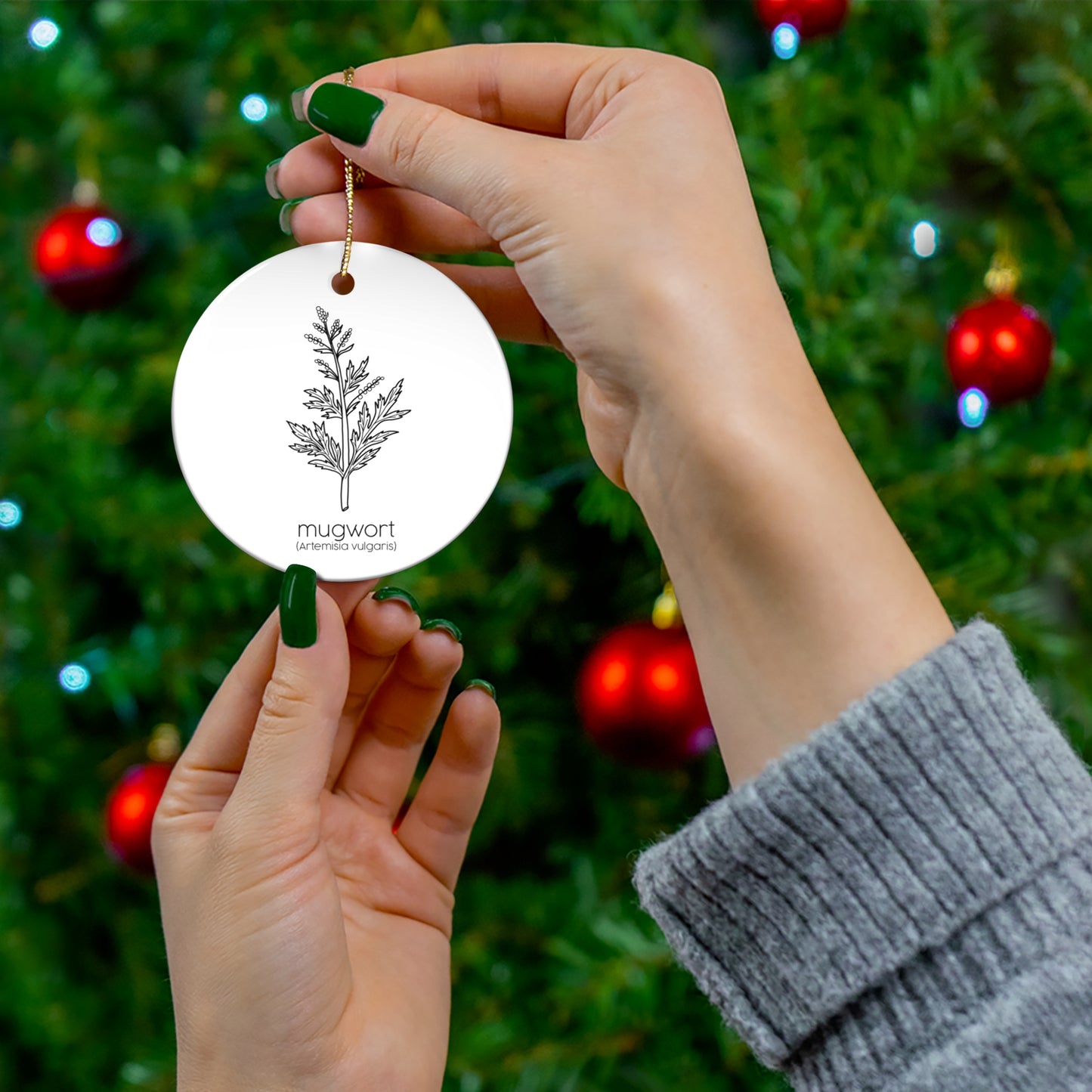 Mugwort Ceramic Ornament