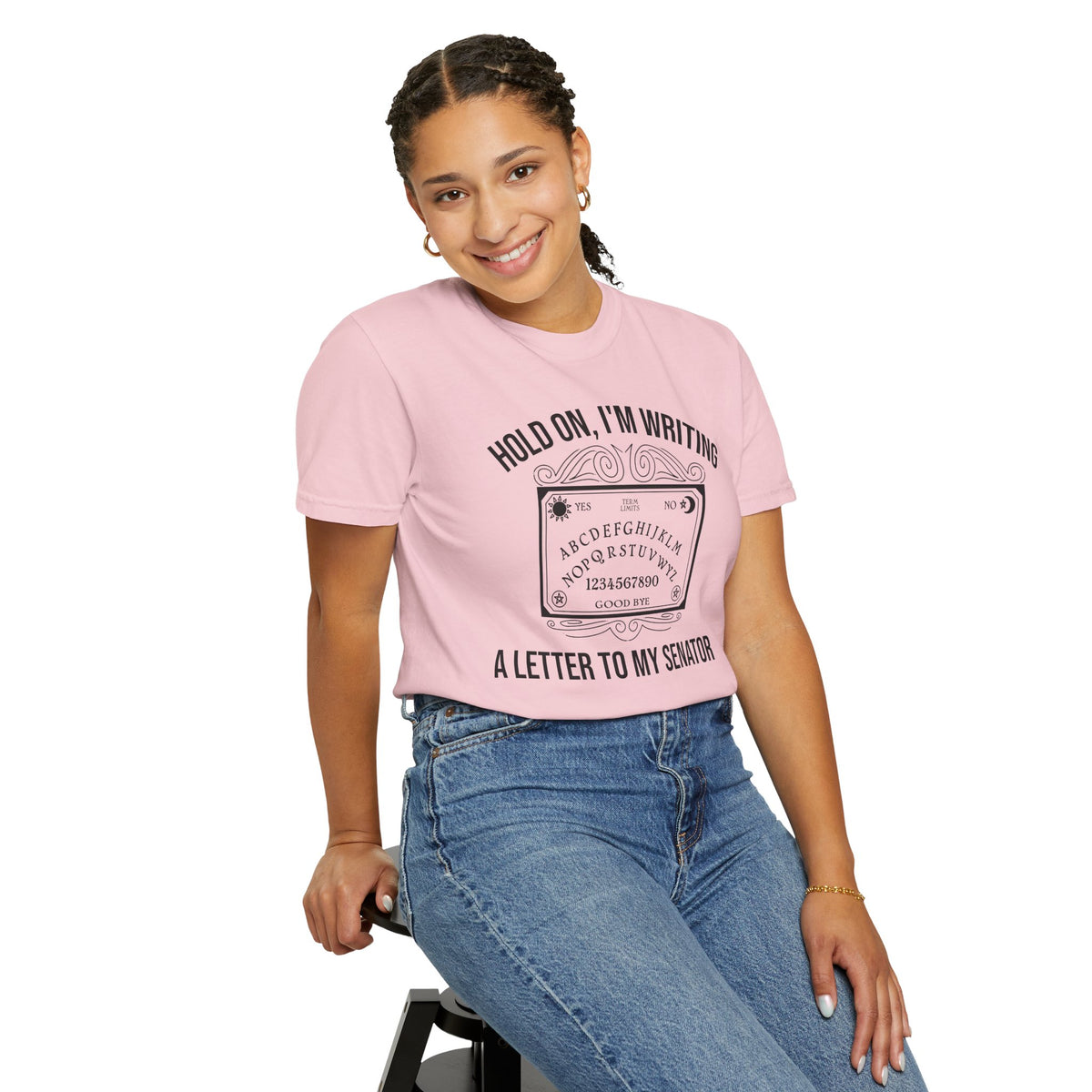 Hold On I'm Writing A Letter To My Senator T-Shirt Ouija Board Political Protest Tee