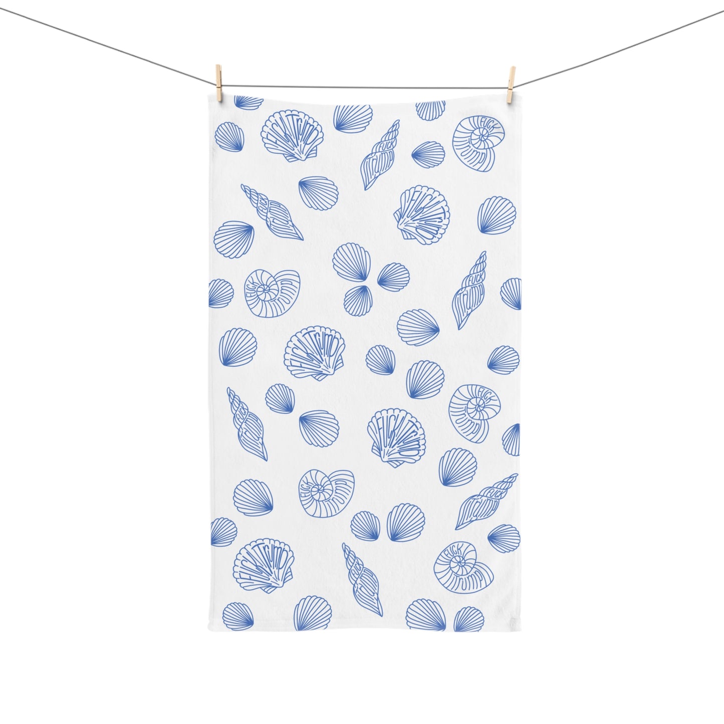 Slightly Subtle Coastal Shell Hand Towel, Nautical Kitchen Towel, Beach Decor, Ocean-Inspired Gift, Coastal Living Essentials, Summer Home Style