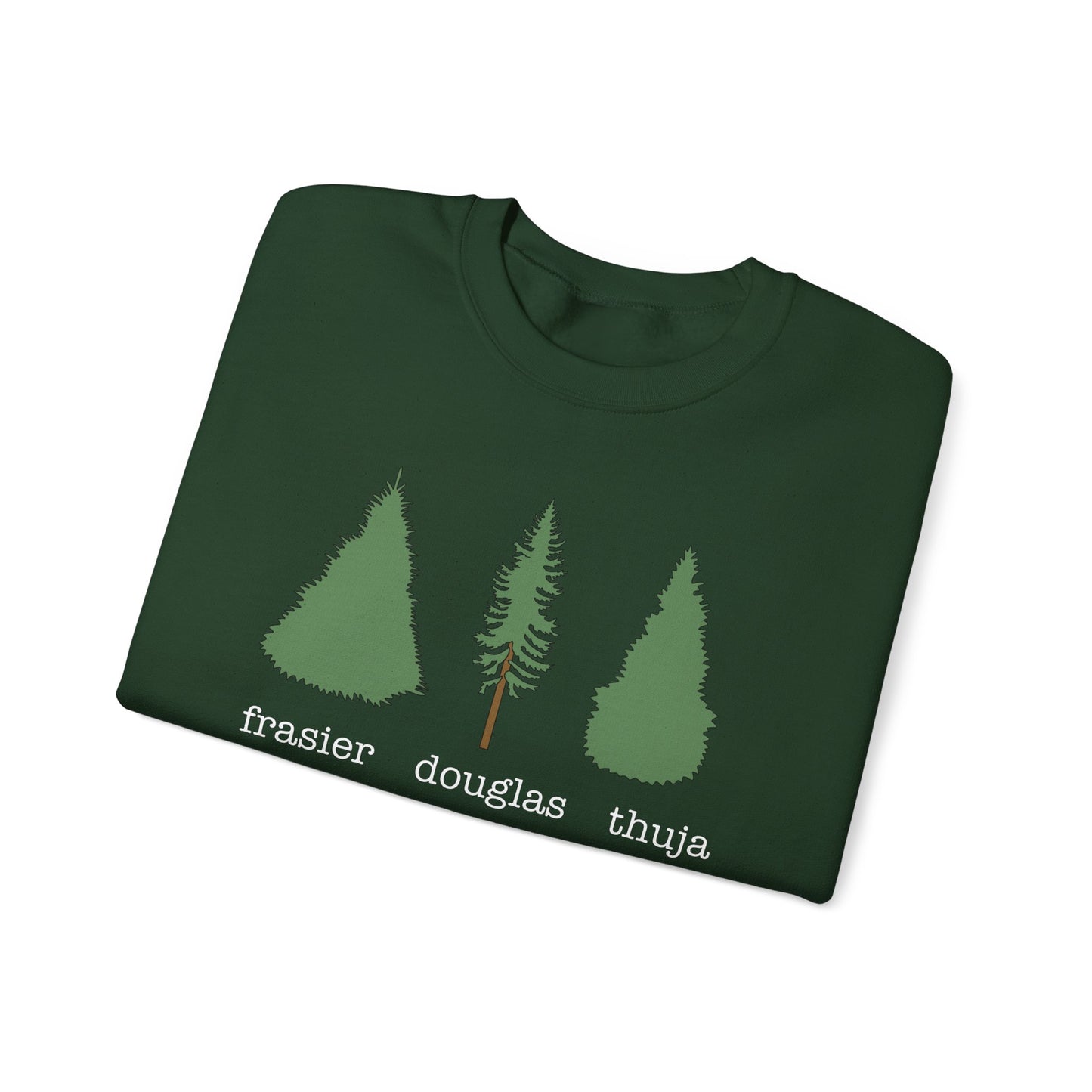 Frasier Douglas Thuja FDT Pine Tree Eco-Friendly Tree Sweatshirt, Unisex Crewneck, Nature Lover Gift, Casual Outfit, Gift for Him or Her