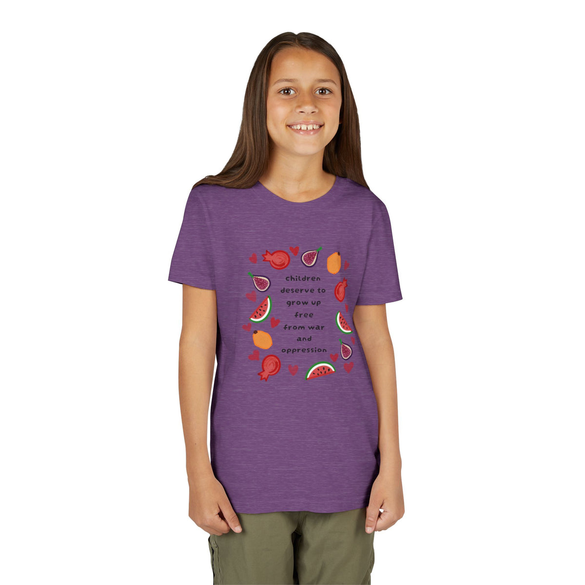 Children Deserve to Grow Up Free From War and Oppression Youth T-Shirt