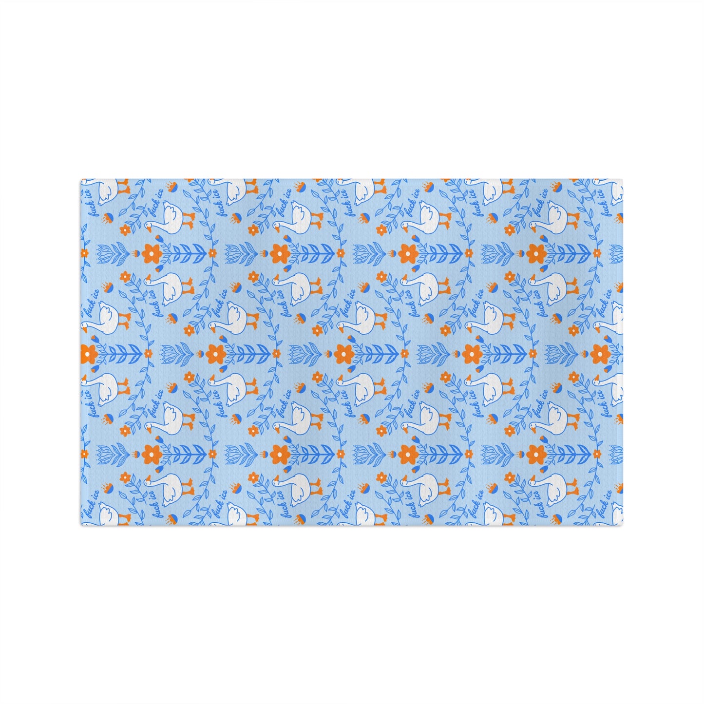Silly Goose Floral Microfiber Tea Towel — Cute Farmhouse Kitchen Linen fuck ice resist