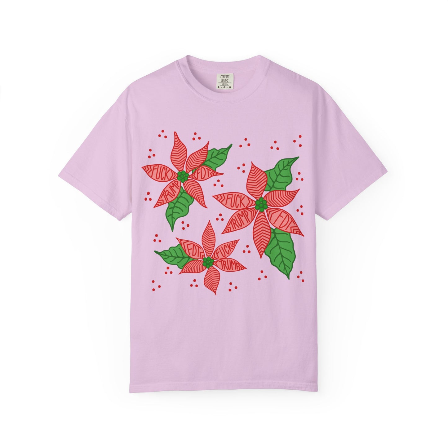 Slightly Subtle Poinsettia T-Shirt - Festive FDT Holiday Gift, Christmas Shirt, Unisex Tee, Floral Design, Casual Wear