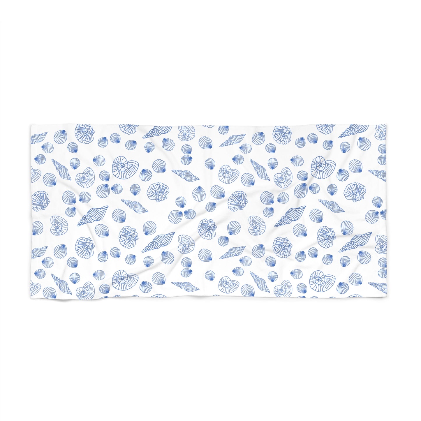 Slightly Subtle Coastal Shell Beach Towel White