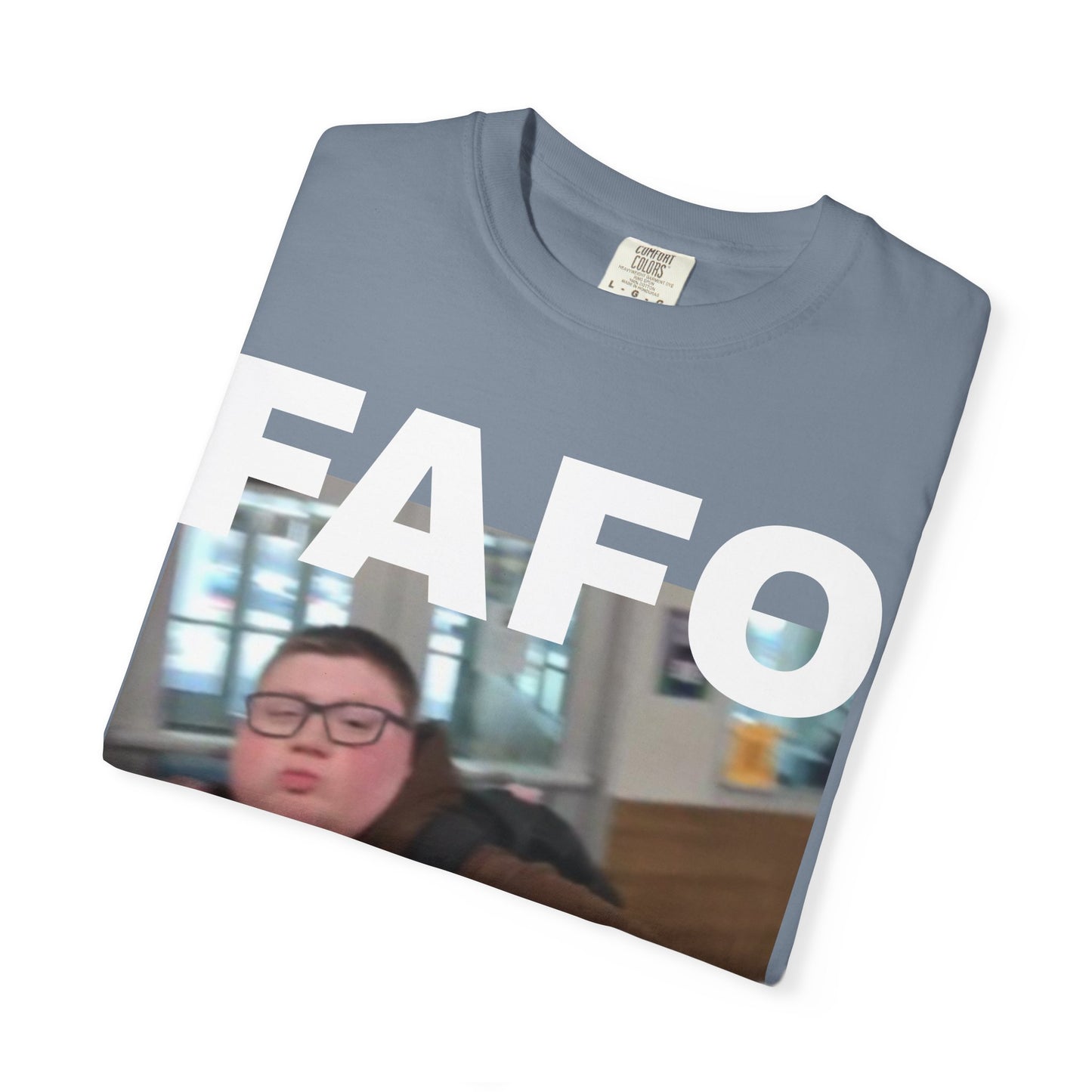 FAFO Okay Kid meme photo T-shirt | FAFO graphic tee