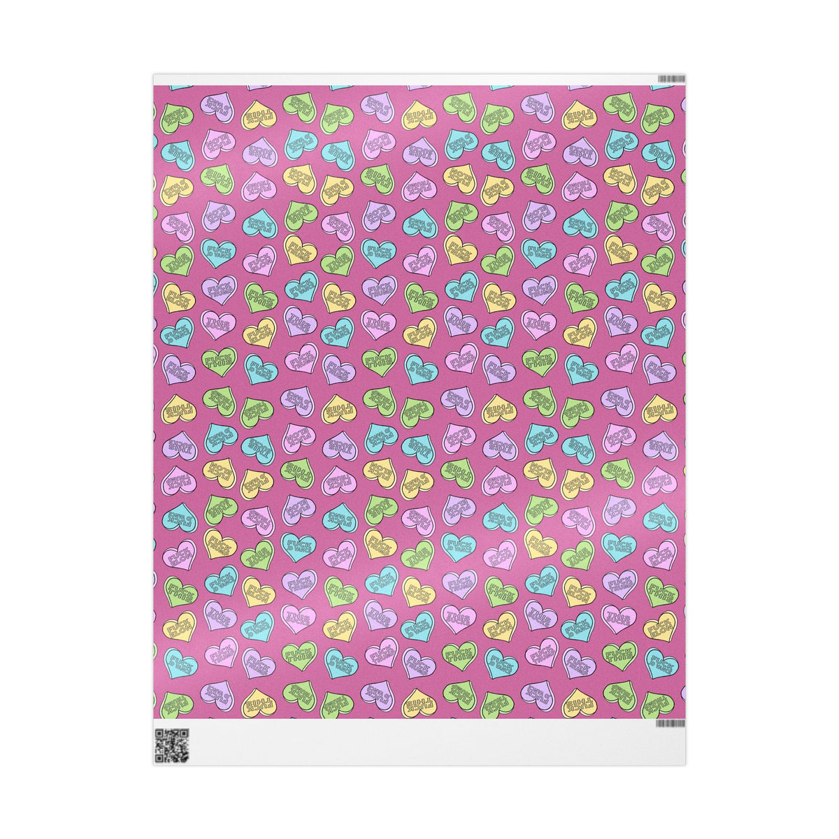 Slightly Subtle Conversation Hearts Wrapping Papers FDT