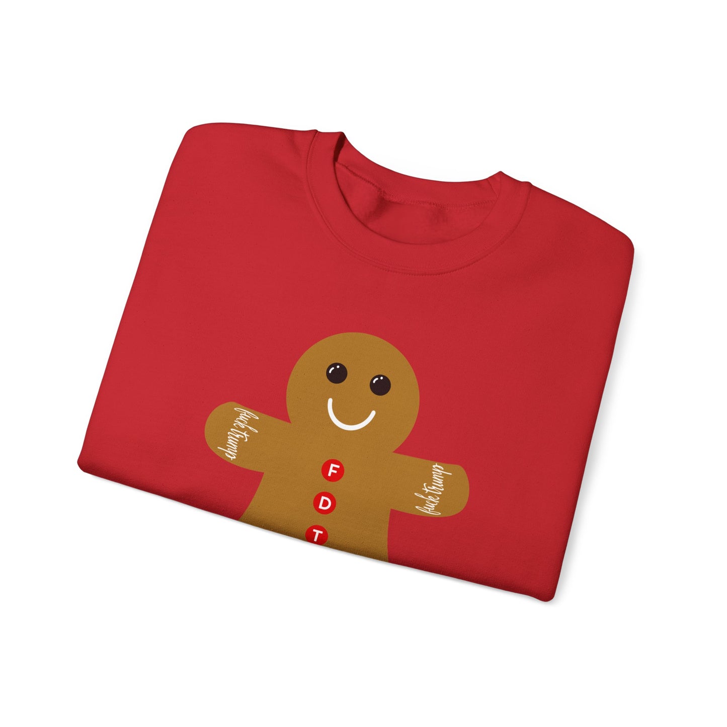 Slightly Subtle Gingerbread Man Crewneck Sweatshirt, FDT Cozy Christmas Gift, Holiday Sweater, Festive Apparel, Winter Wardrobe