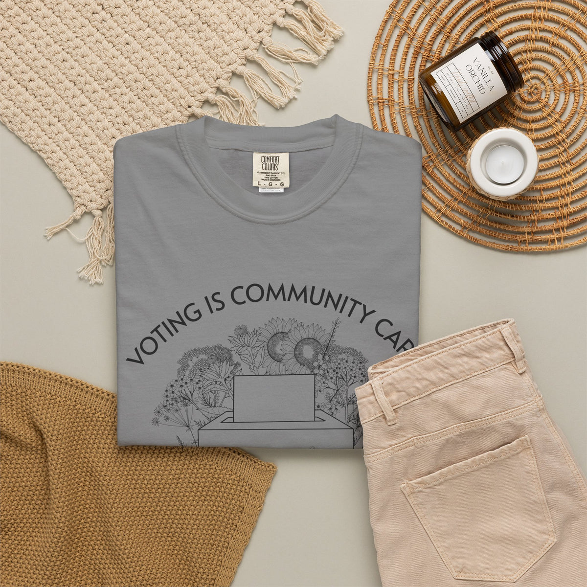 Voting Is Community Care T-Shirt Everything Is Political Vote Graphic Tee
