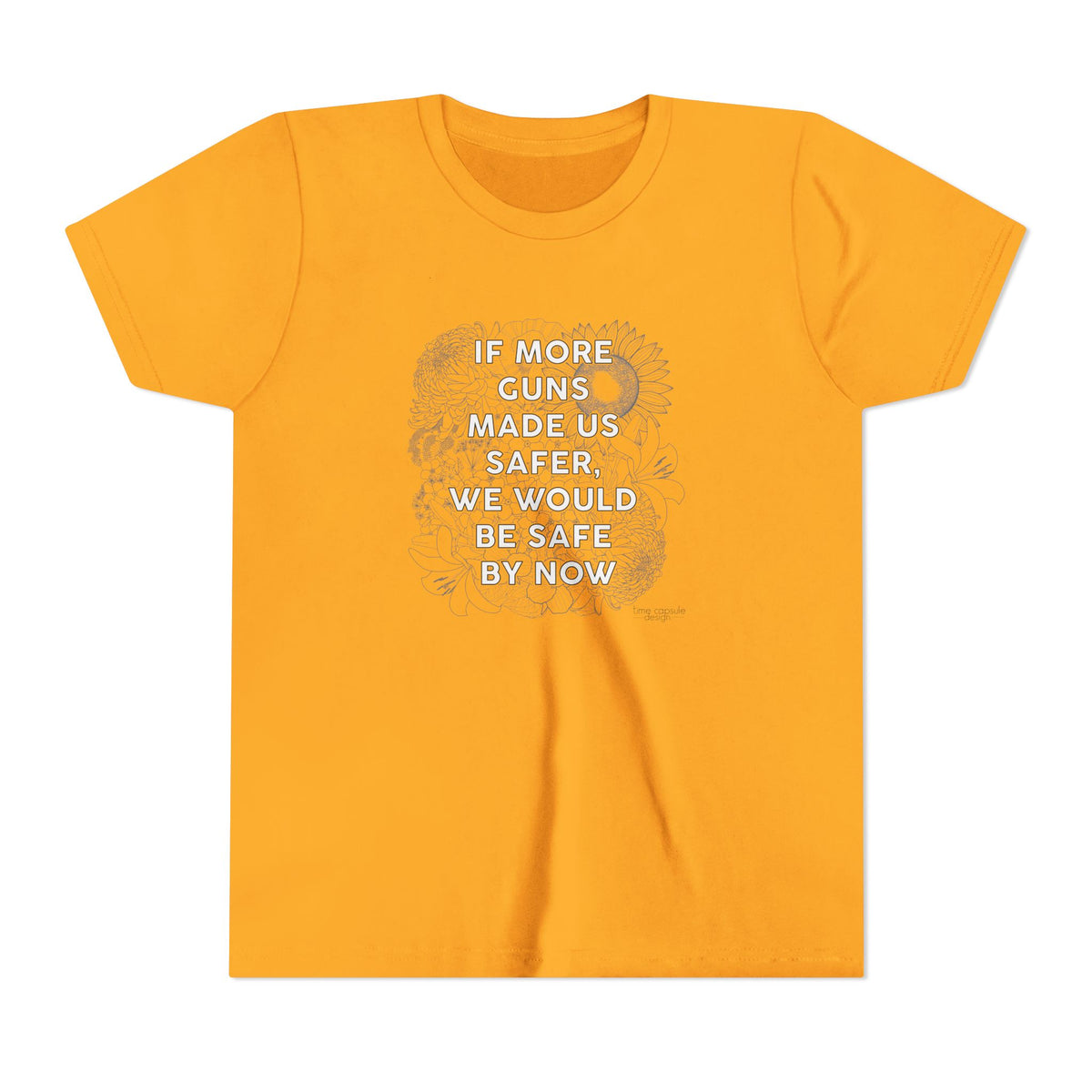 Youth Gun Safety Floral Tee Shirt