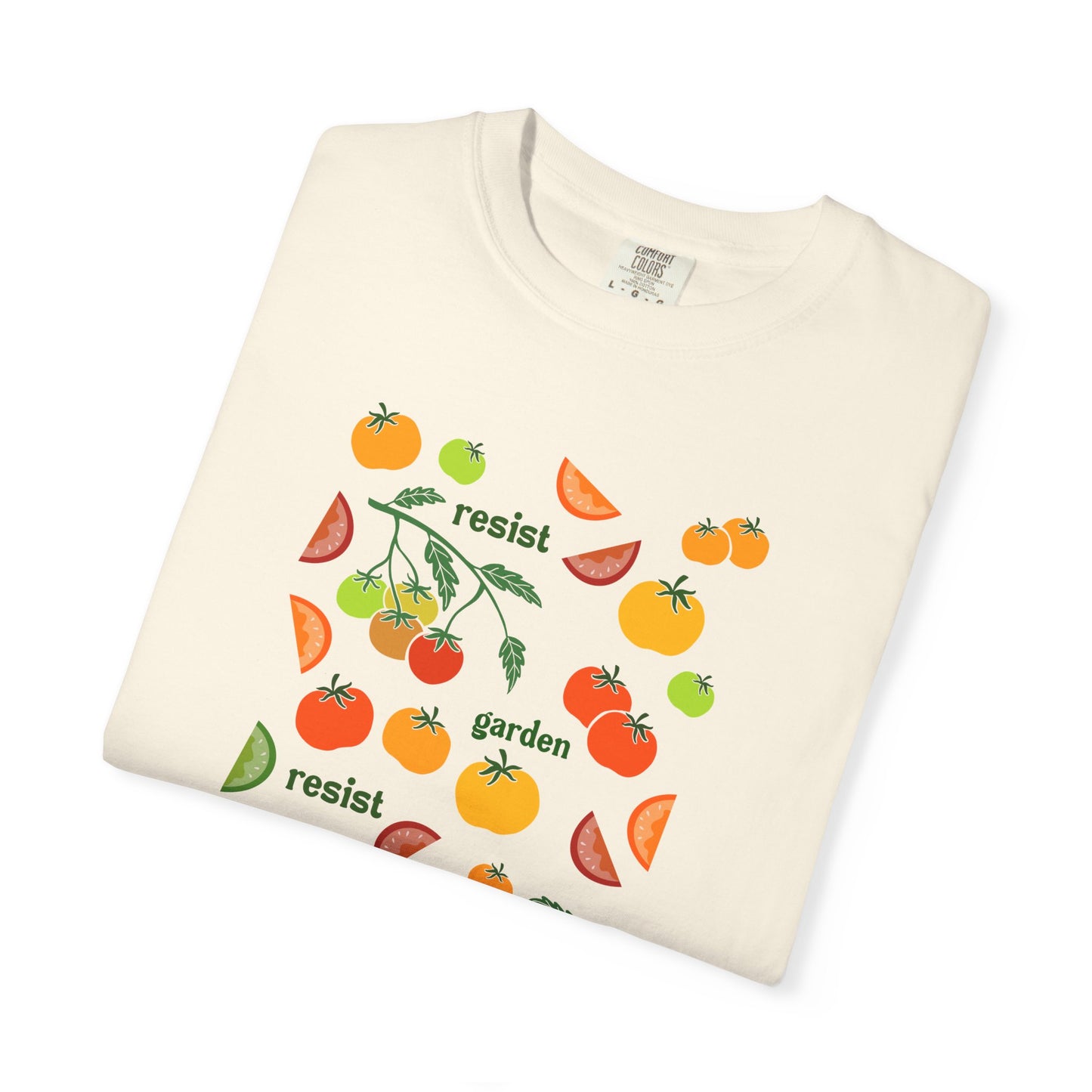 Resist Garden Grow T-shirt | Tomato Garden Illustration
