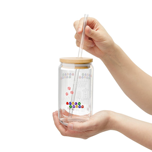 Slightly Subtle Gingerbread Candy Doodle Sipper Glass FDT
