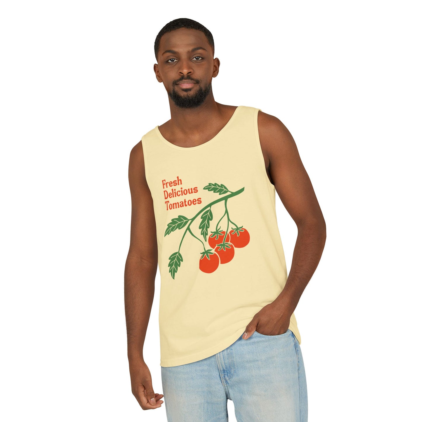 Fresh Delicious Tomatoes Tank Top | Cherry Tomato Illustration, Garden Produce Tee