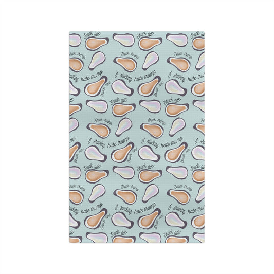 Slightly Subtle Oyster Pattern Microfiber Tea Towel | Pastel Shell Design