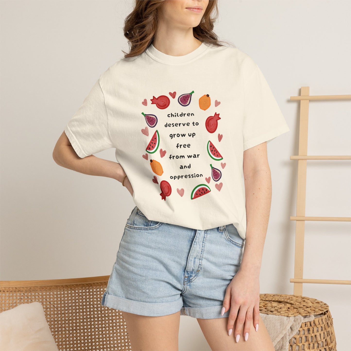 Children Deserve to Grow Up Tee Anti War Peace & Freedom Statement T-Shirt