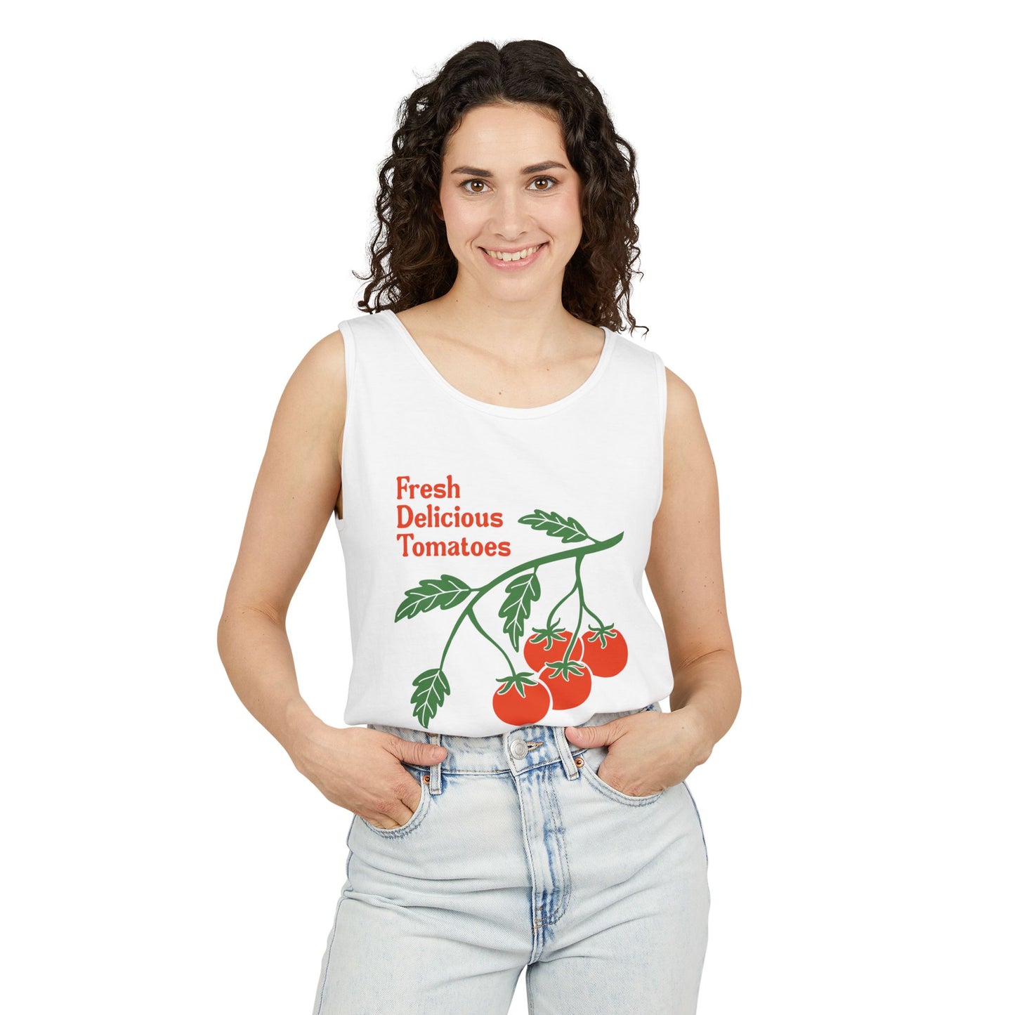 Fresh Delicious Tomatoes Tank Top | Cherry Tomato Illustration, Garden Produce Tee