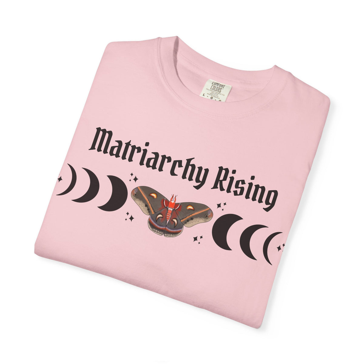 Matriarchy Rising Tee Moon Phases & Moth Feminist Graphic T-Shirt
