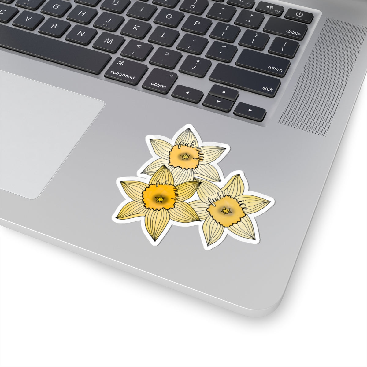 Slightly Subtle Daffodil Trio Kiss-Cut Stickers | Floral Vinyl Sticker FDT