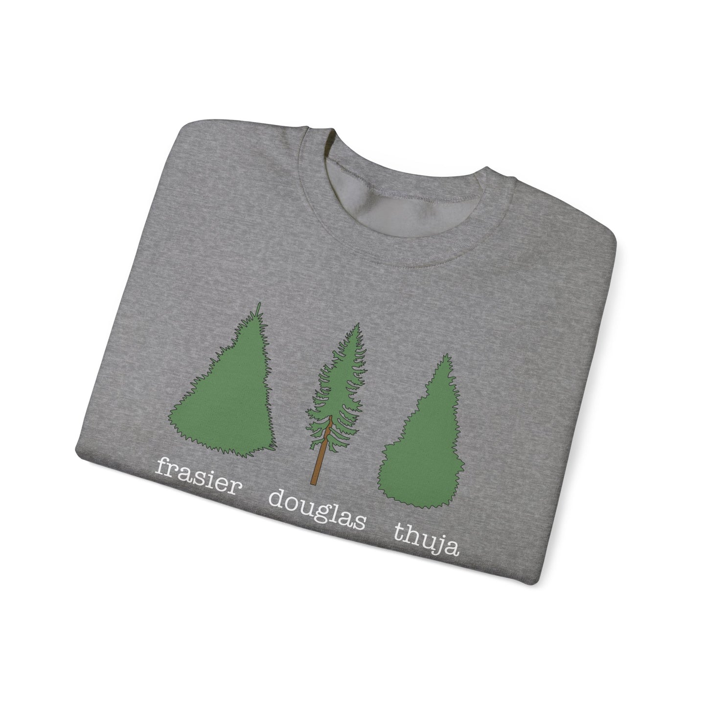 Frasier Douglas Thuja FDT Pine Tree Eco-Friendly Tree Sweatshirt, Unisex Crewneck, Nature Lover Gift, Casual Outfit, Gift for Him or Her